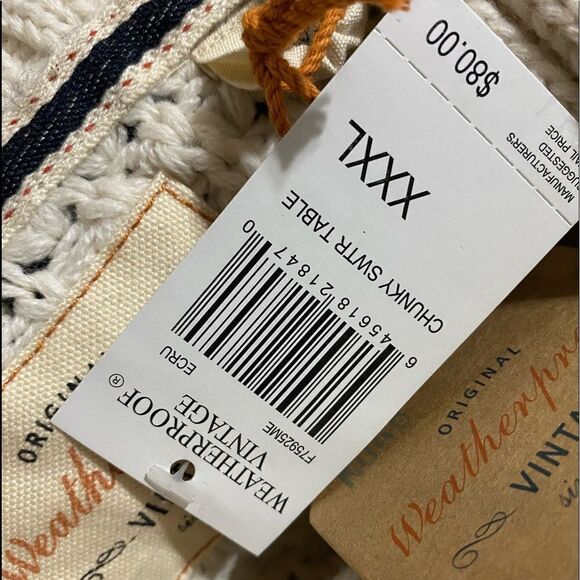 NEW WITH TAGS Weatherproof Womens Sweater Size XXL Toggle Button Cable Knit - Picture 2 of 3